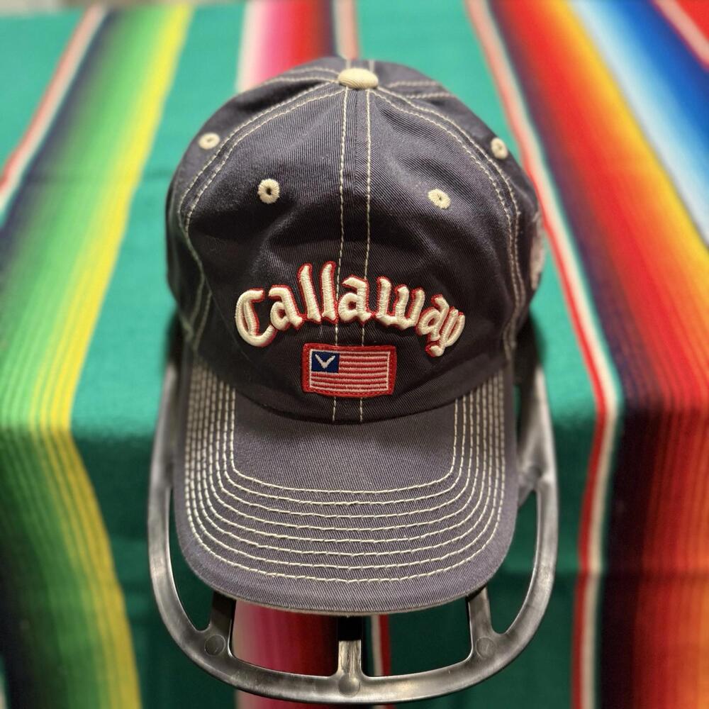 Callaway Golf Strapback Embroidered‎ V Flag Springdale Country Club Hat Cap OSFA